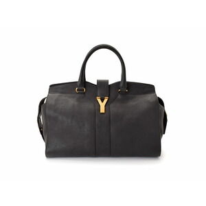 Saint Laurent Cabas Calfskin Gray